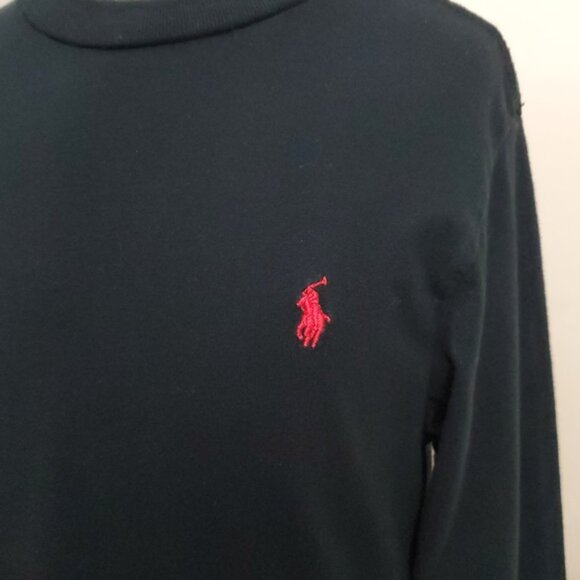 6 Boys Black Long Sleeve T-Shirt with Red Pony Polo by Ralph Lauren - Picture 2 of 10